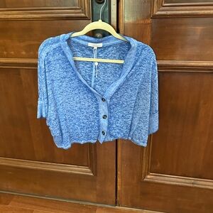 Blue Women's Button-Up Top